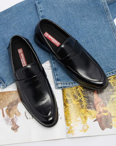 Demi-souliers classiques noirs pour hommes Jerif - Chaussures