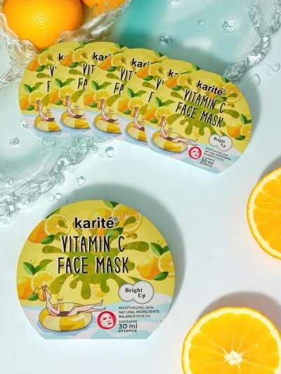 Masque en tissu pour le visage à la vitamine C - éclat