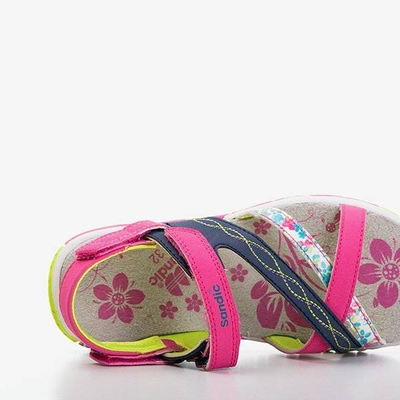 Sandales fille bleu marine et rose Esteban - Footwear