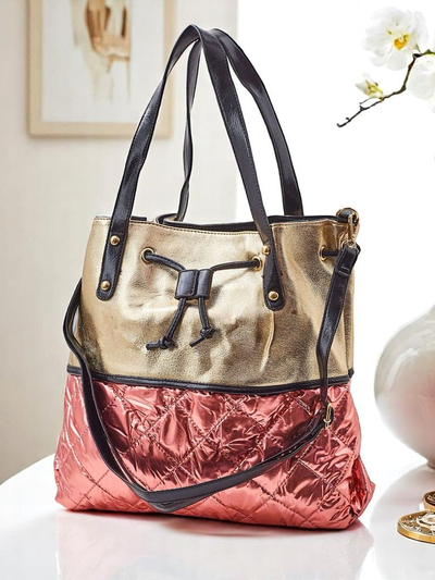 Royalfashion Grand sac à main pour femmes Golden Luxe Shopper