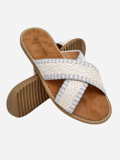 Sandales pour femmes Royalfashion avec des brides tissées Bornes