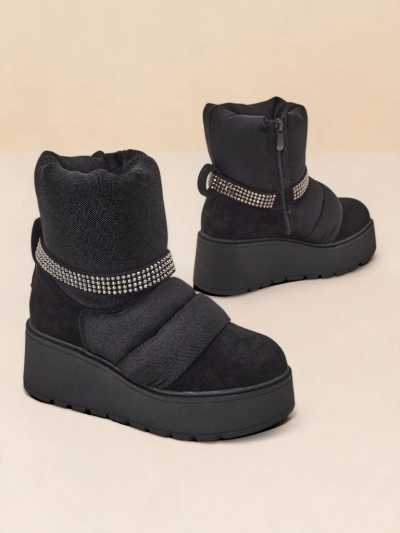 Bottes de neige compensées pour femmes Royalfashion Renosi