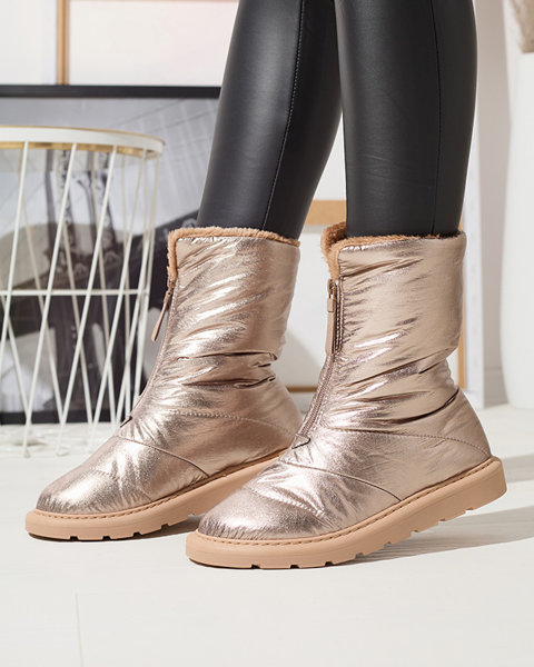 Pink-gold chaussures pour femmes a'la bottes de neige Tirigga- Footwear