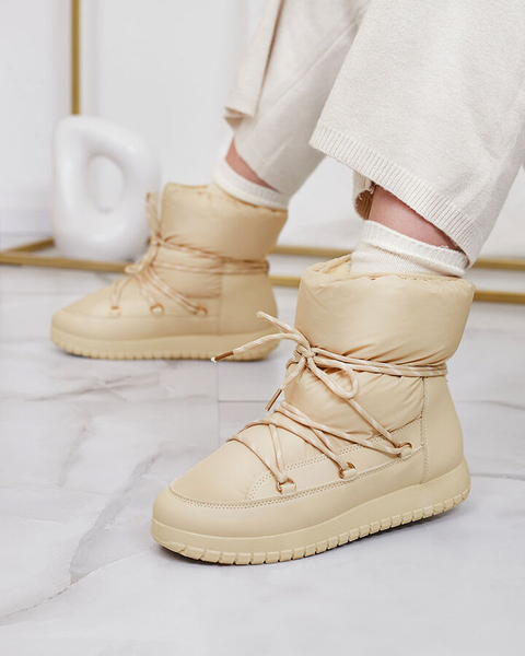Royalfashion Bottes de neige à enfiler pour femme en couleur beige Iredas