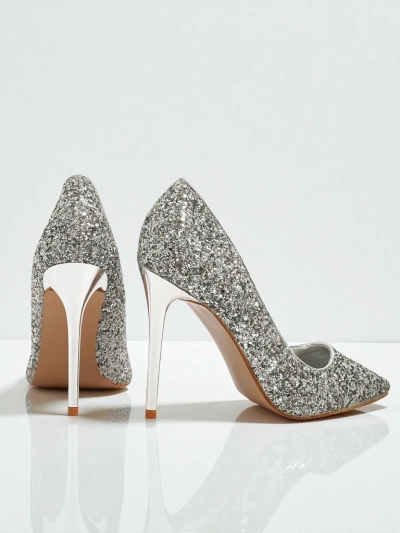 Escarpins pour femmes en cuir écologique à paillettes Zavrimea