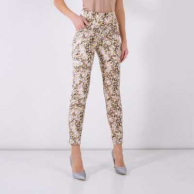 Pantalon femme imprimé panthère colorée - Vêtements