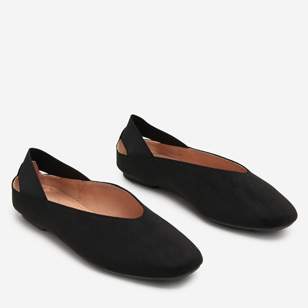 OUTLET Ballerines noires pour femme à bout carré Lojara - Footwear