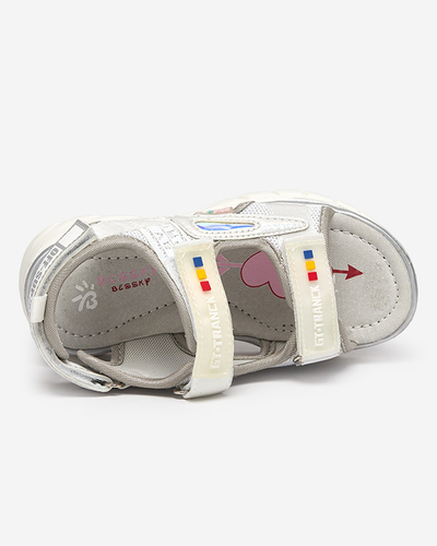 Sandales pour filles en blanc et gris Umaf - Footwear