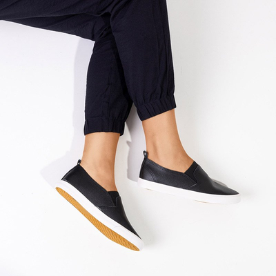 OUTLET Baskets slip femme noires - sur Bonbqu - Footwear