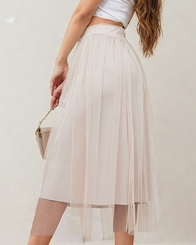 Royalfashion Jupe midi double épaisseur pour femme