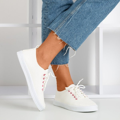 Sneakers Ahama ajourées pour femmes blanches - Chaussures 1