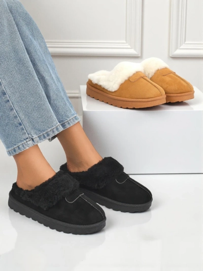 Bottes courtes style bottes de neige pour femmes avec fourrure Velour Fang