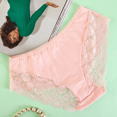 Culotte femme en dentelle rose PLUS TAILLE - Sous-vêtements