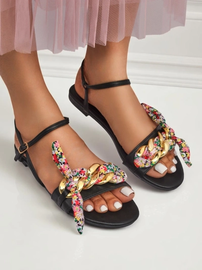 Royalfashion Sandales plates pour femmes BareLuxe