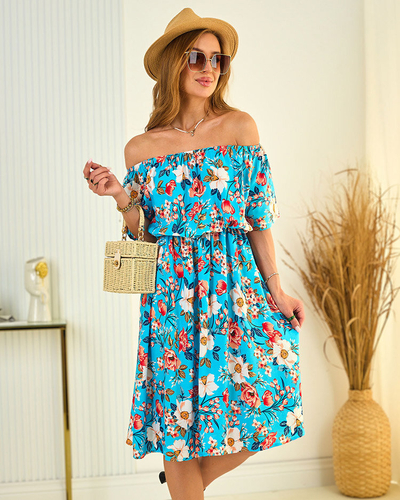 Royalfashion Robe midi à motifs pour femme a'la hiszpanka