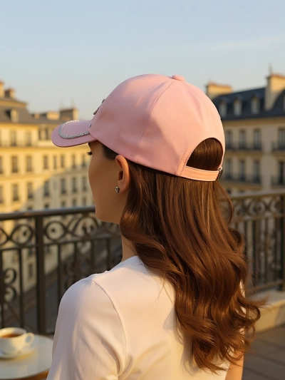 Casquette Royalfashion avec strass Cœur Étincelle