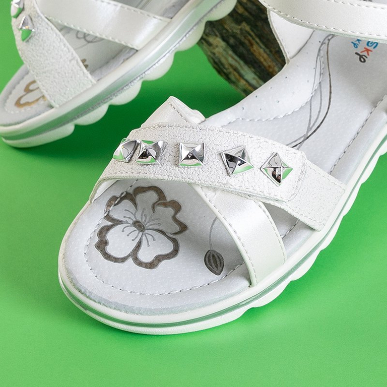OUTLET Sandales enfant blanches à clous Anis - Footwear