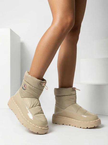 Royalfashion Bottes de neige à enfiler pour femme de couleur marron clair Ireda