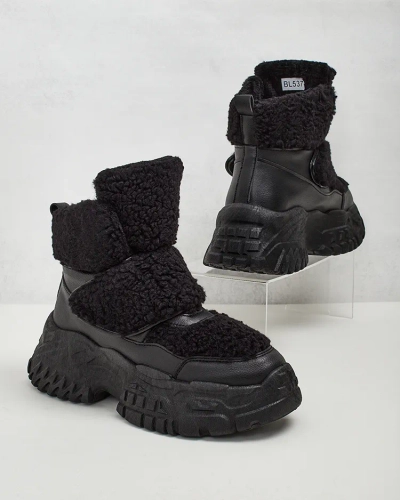 Royalfashion Bottes de neige pour femme avec peau de mouton Segulla