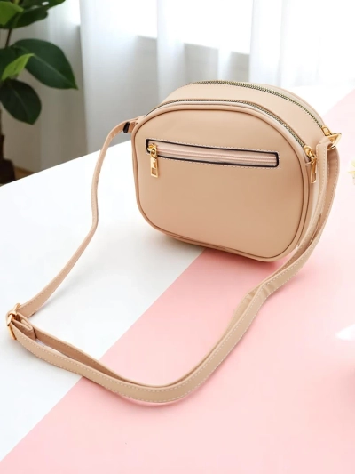 Royalfashion Petit sac à main rond pour femme en cuir écologique Riva Circle
