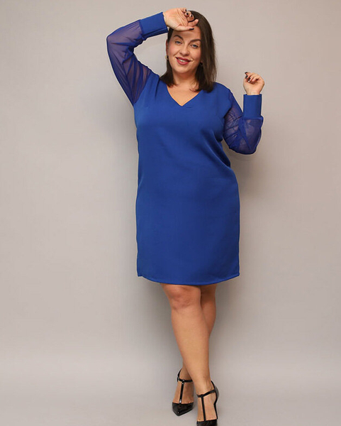 Robe longue au genou en vert brillant TAILLE PLUS- Vêtements