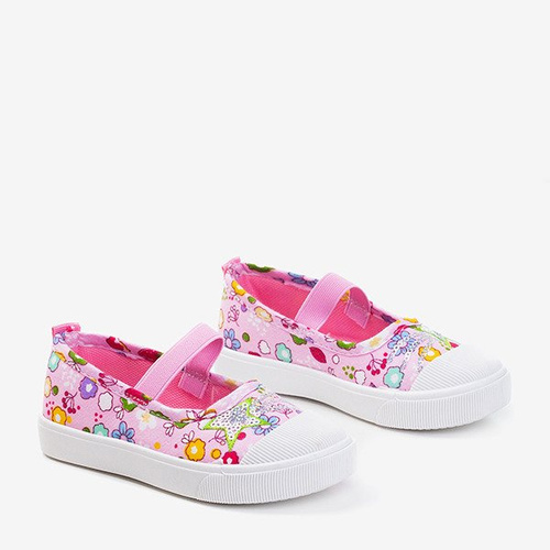 Baskets roses à fleurs Ringo pour enfants - Footwear