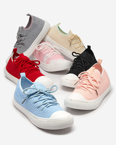 OUTLET Baskets rayées bleues pour femme Manfer- Footwear