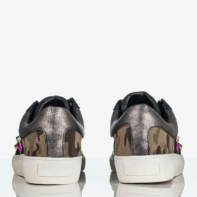 Sneakers camouflage ornées de clous colorés Strong Army - Chaussures 1