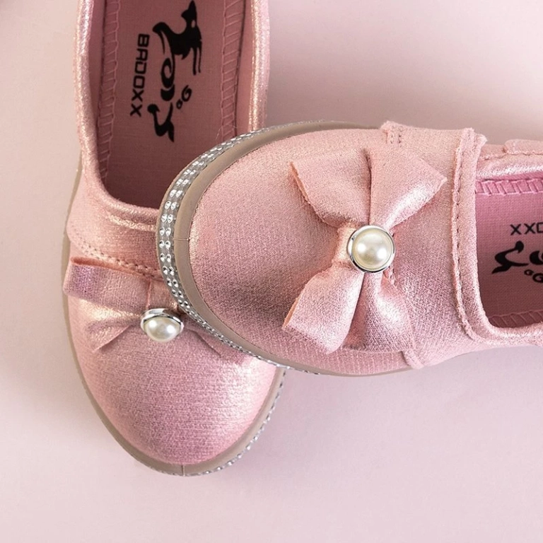OUTLET Ballerines enfant roses à nœud Benona - Chaussures