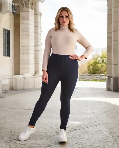 Royalfashion Pantalon tregging isolé pour femme PLUS SIZE