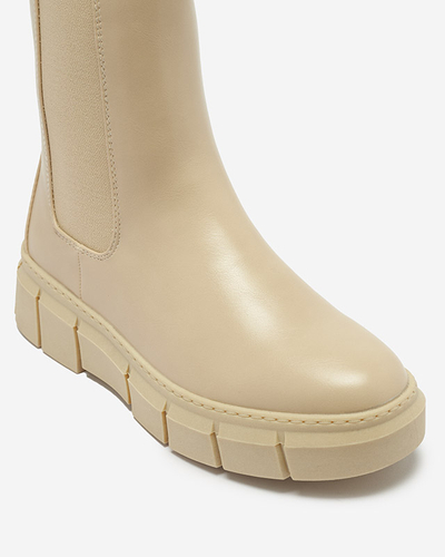 Bottines à plateforme pour femme en beige Couell - Footwear