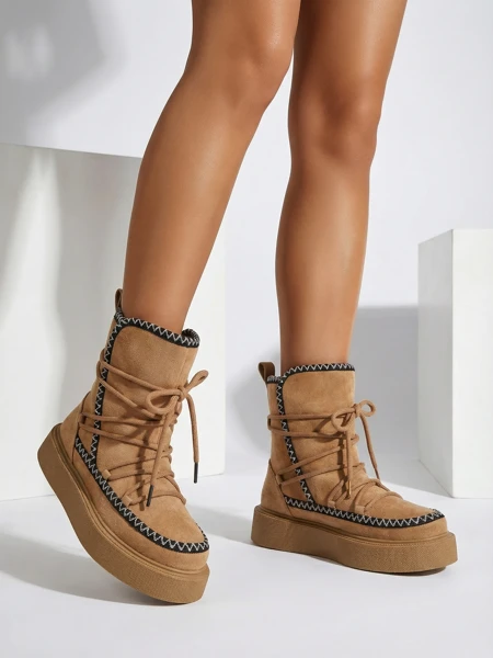 Bottes de neige à lacets Royalfashion pour femmes Siozi