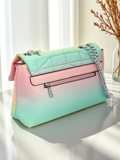 Royalfashion Petit sac à main pour femme en cuir écologique ombré Sophie Rose