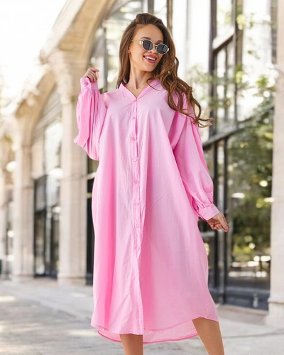 Royalfashion Chemise longue en coton pour femmes a'la robe