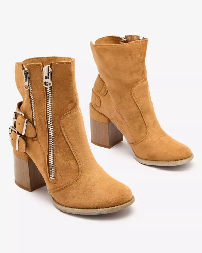 Royalfashion Bottes camel pour femme avec décoration Feirrgo