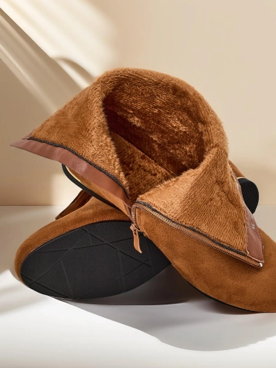 Royalfashion Eko - bottines en daim sur un talon compensé couvert adorables