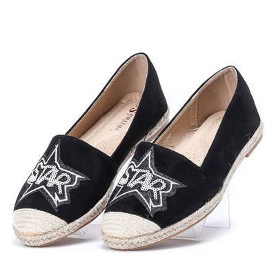 OUTLET Espadrilles noires avec un patch Borneo - Chaussures