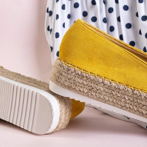 OUTLET Espadrilles pour femmes jaunes à décor Loranda - Chaussures