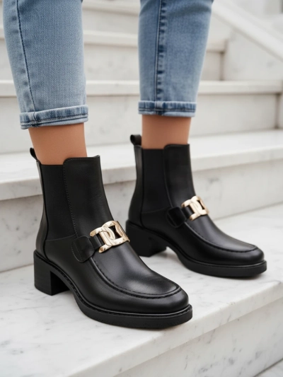 Bottines pour femmes Royalfashion à talon bas Ewios