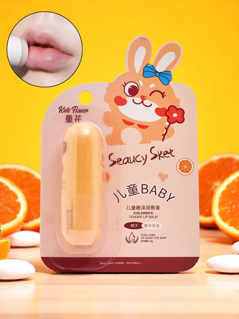 Baume à lèvres pour enfants – hydrate et régénère – orange