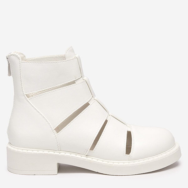 OUTLET Bottes pour femmes blanches avec découpes de Berofeli - Footwear