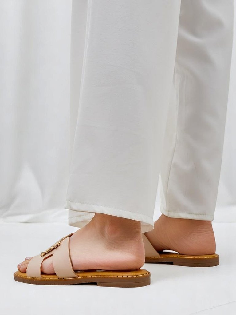 Royalfashion Mules décoratives pour femmes avec ornement Crattes