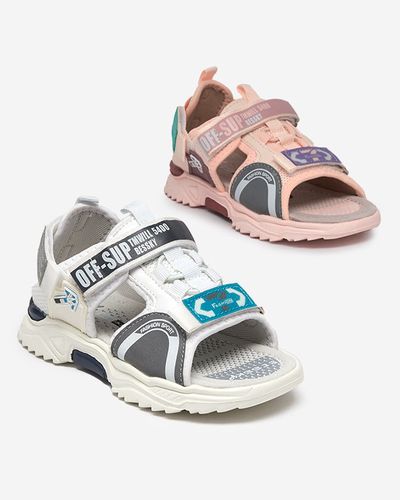Sandales enfant velcro blanc Wukapi - Chaussures