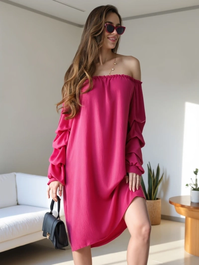 Robe féminine Royalfashion lisse a'la espagnole avec volants