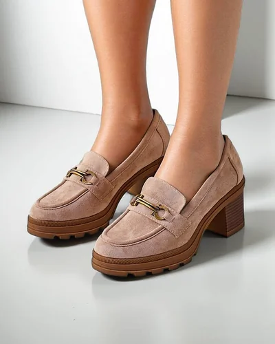 Royalfashion Mocassins à talons pour femmes Tollinge