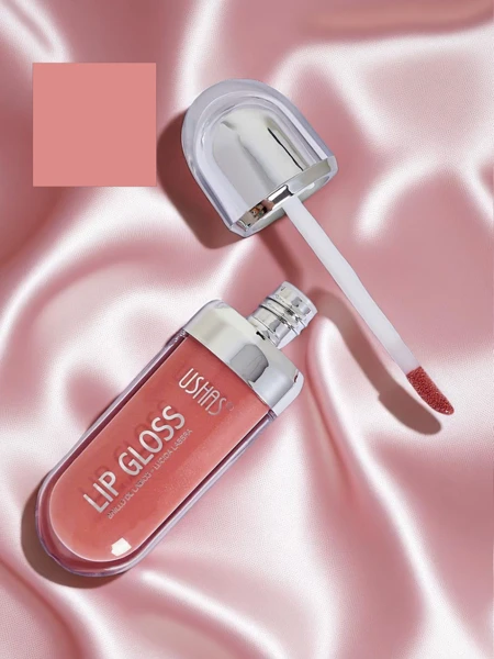 USHAS Gloss à Lèvres Pailleté couleur Rose Clair
