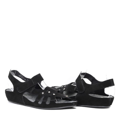 OUTLET Sandales noires en éco-suède Violitenna - Footwear