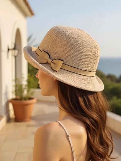 Chapeau féminin Royalfashion orné d’un nœud Summer Grace