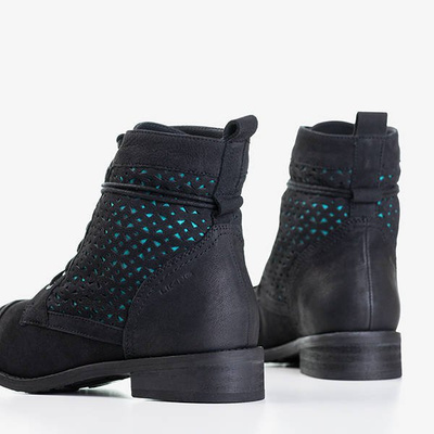 Bottes noires avec une tige ajourée Mistral - Footwear