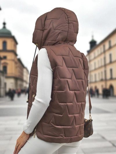 Gilet matelassé à capuche pour femmes Steel Ember